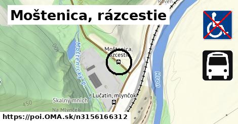 Moštenica, rázcestie