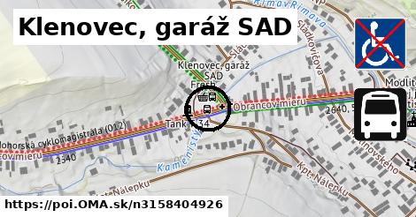 Klenovec, garáž SAD