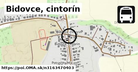 Bidovce, cintorín