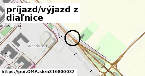 príjazd/výjazd z diaľnice