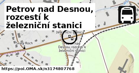 Petrov nad Desnou, rozcestí k železniční stanici