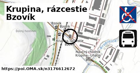 Krupina, rázcestie Bzovík