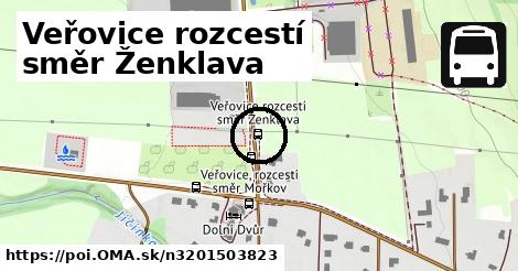 Veřovice rozcestí směr Ženklava