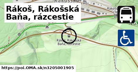 Rákoš, Rákošská Baňa, rázcestie