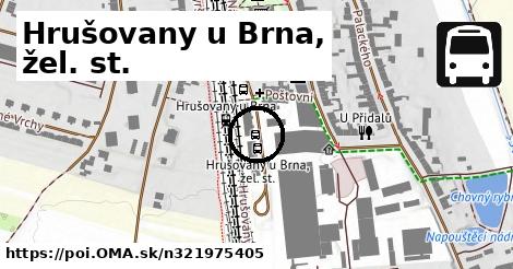 Hrušovany u Brna, žel. st.