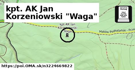 kpt. AK Jan Korzeniowski "Waga"