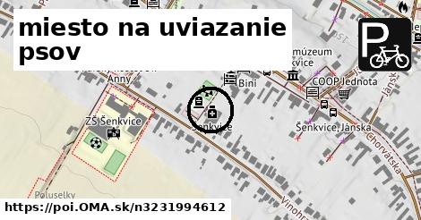 miesto na uviazanie psov