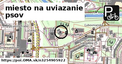 miesto na uviazanie psov