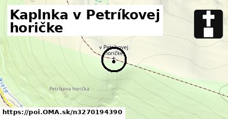 Kaplnka v Petríkovej horičke