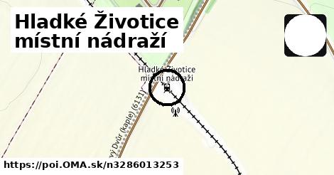 Hladké Životice místní nádraží