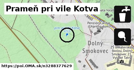 Prameň pri vile Kotva