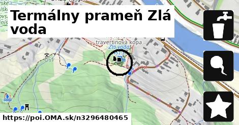 Termálny prameň Zlá voda