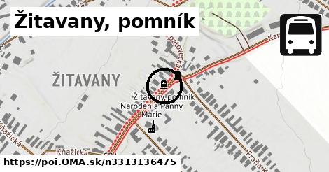 Žitavany, pomník