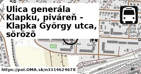 Ulica generála Klapku, piváreň - Klapka György utca, sörözõ