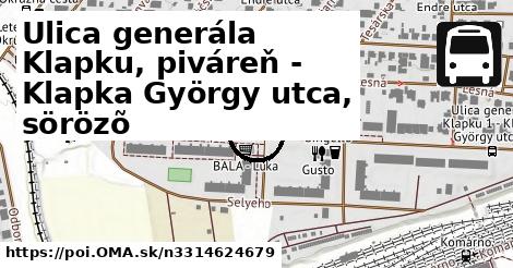 Ulica generála Klapku, piváreň - Klapka György utca, sörözõ