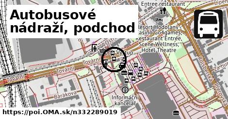 Autobusové nádraží, podchod