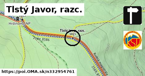 Tlstý Javor, razc.