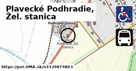 Plavecké Podhradie, Žel. stanica