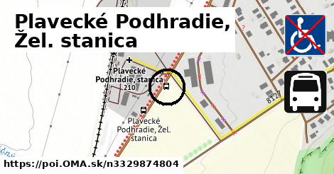 Plavecké Podhradie, Žel. stanica