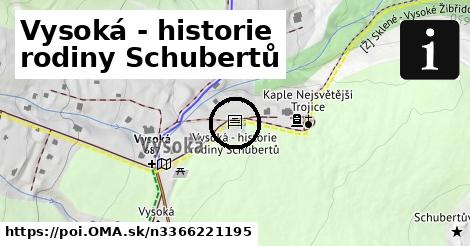 Vysoká - historie rodiny Schubertů