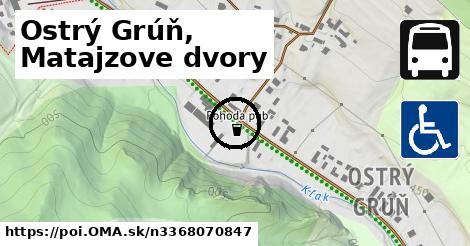 Ostrý Grúň, Matajzove dvory