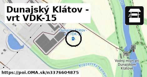 Dunajský Klátov - vrt VDK-15