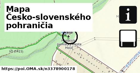 Mapa Česko-slovenského pohraničia