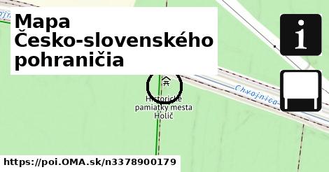 Mapa Česko-slovenského pohraničia