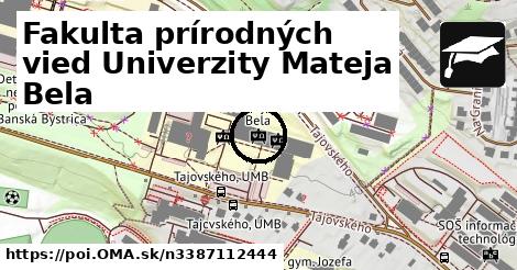 Fakulta prírodných vied Univerzity Mateja Bela