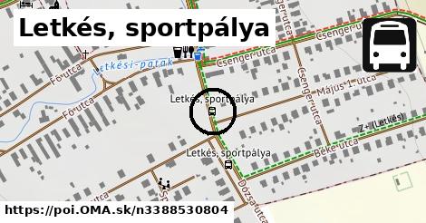 Letkés, sportpálya