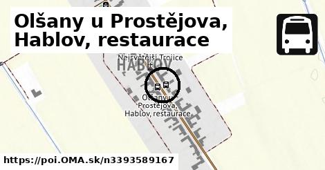 Olšany u Prostějova, Hablov, restaurace