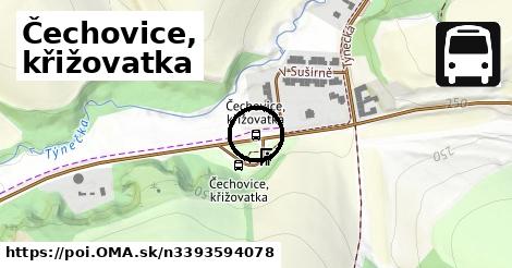 Čechovice, křižovatka