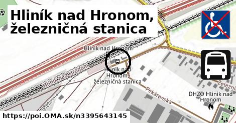 Hliník nad Hronom, železničná stanica