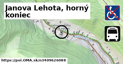 Janova Lehota, horný koniec