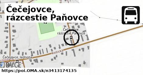 Čečejovce, rázcestie Paňovce