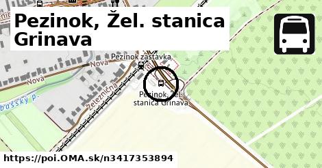 Pezinok, Žel. stanica Grinava