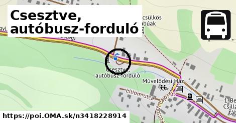 Csesztve, autóbusz-forduló