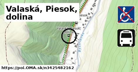 Valaská, Piesok, dolina