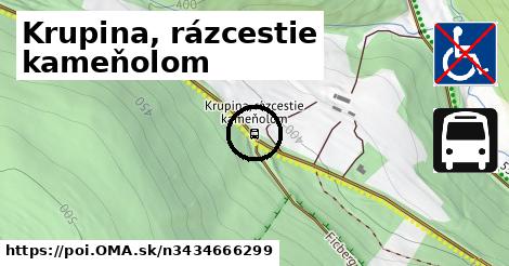 Krupina, rázcestie kameňolom