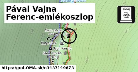 Pávai Vajna Ferenc-emlékoszlop