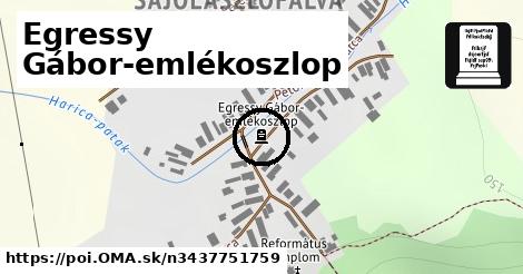 Egressy Gábor-emlékoszlop