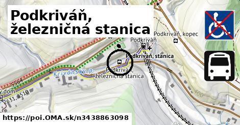 Podkriváň, železničná stanica