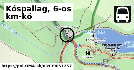 Kóspallag, 6-os km-kő