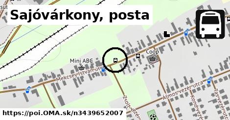 Sajóvárkony, posta