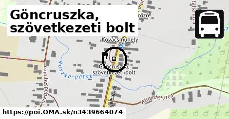 Göncruszka, szövetkezeti bolt