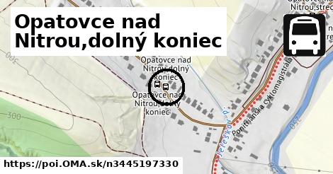 Opatovce nad Nitrou,dolný koniec