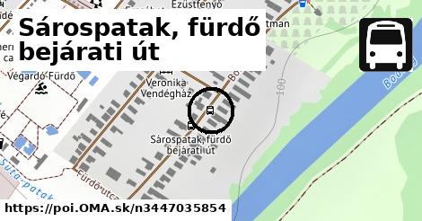 Sárospatak, fürdő bejárati út