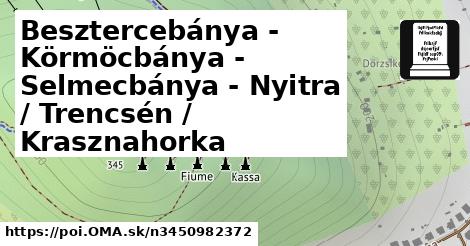 Besztercebánya - Körmöcbánya - Selmecbánya - Nyitra / Trencsén / Krasznahorka