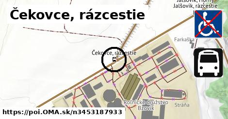 Čekovce, rázcestie