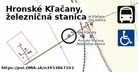 Hronské Kľačany, železničná stanica